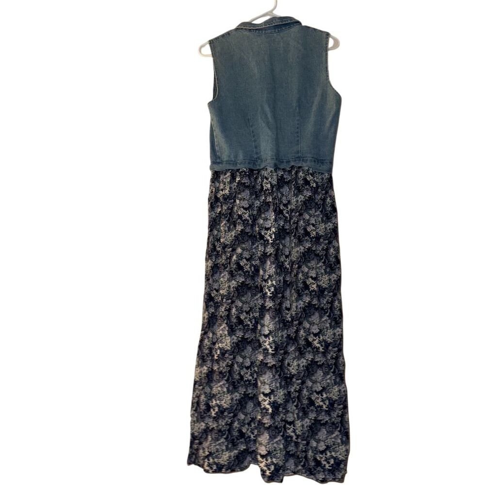 All That Jazz Women's Vintage Floral Denim Maxi Dress Size M - Picture 2 of 6